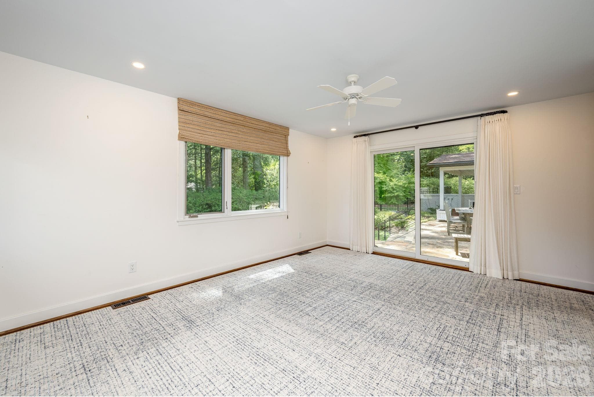 Primary bedroom with patio access - 28 Forest Road, Asheville