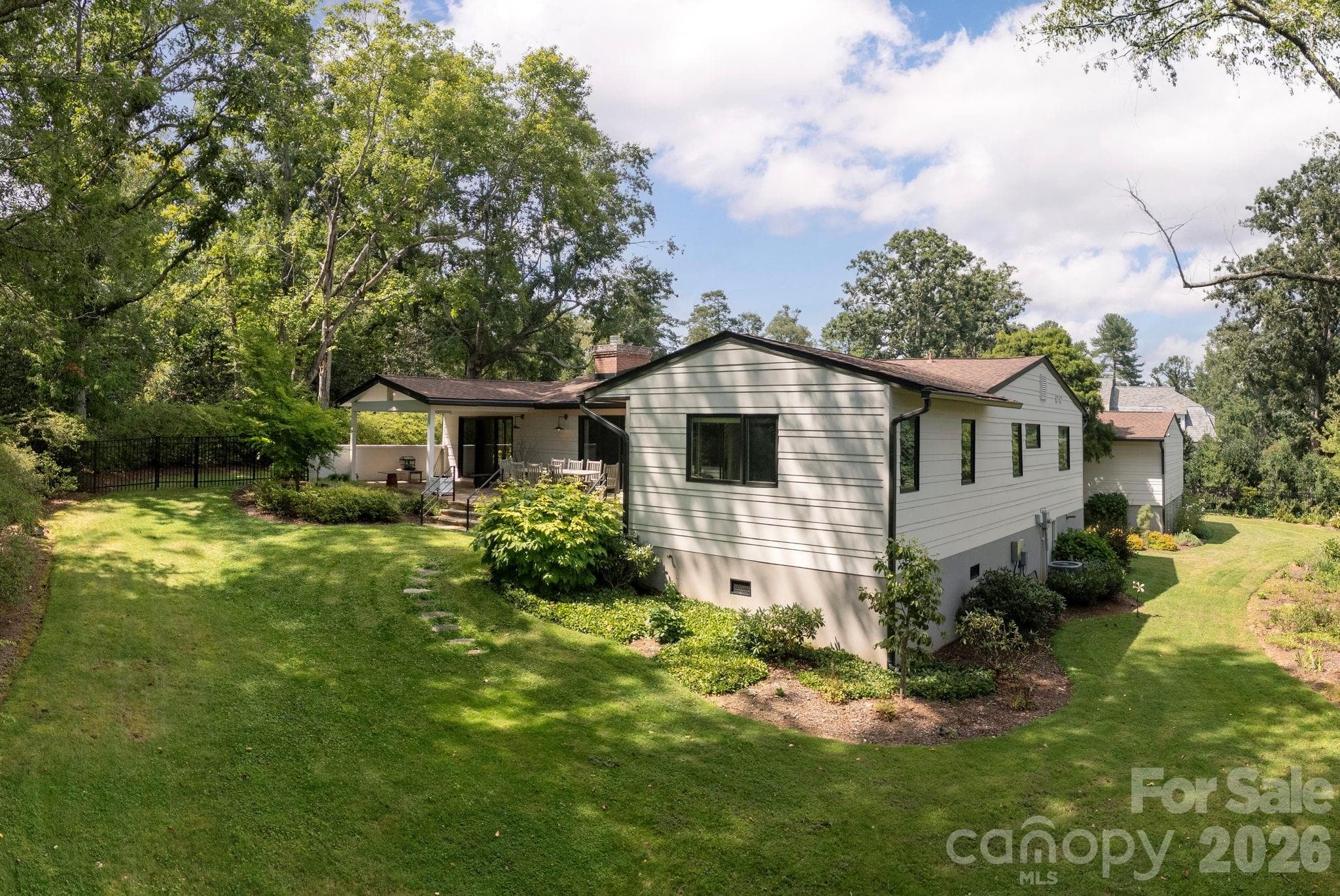 Rear with small basement and large crawl space - 28 Forest Road, Asheville