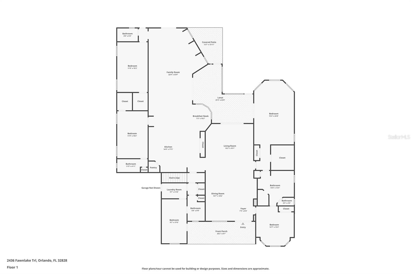 1st Floor Plan - 2436 FAWNLAKE TRL, ORLANDO