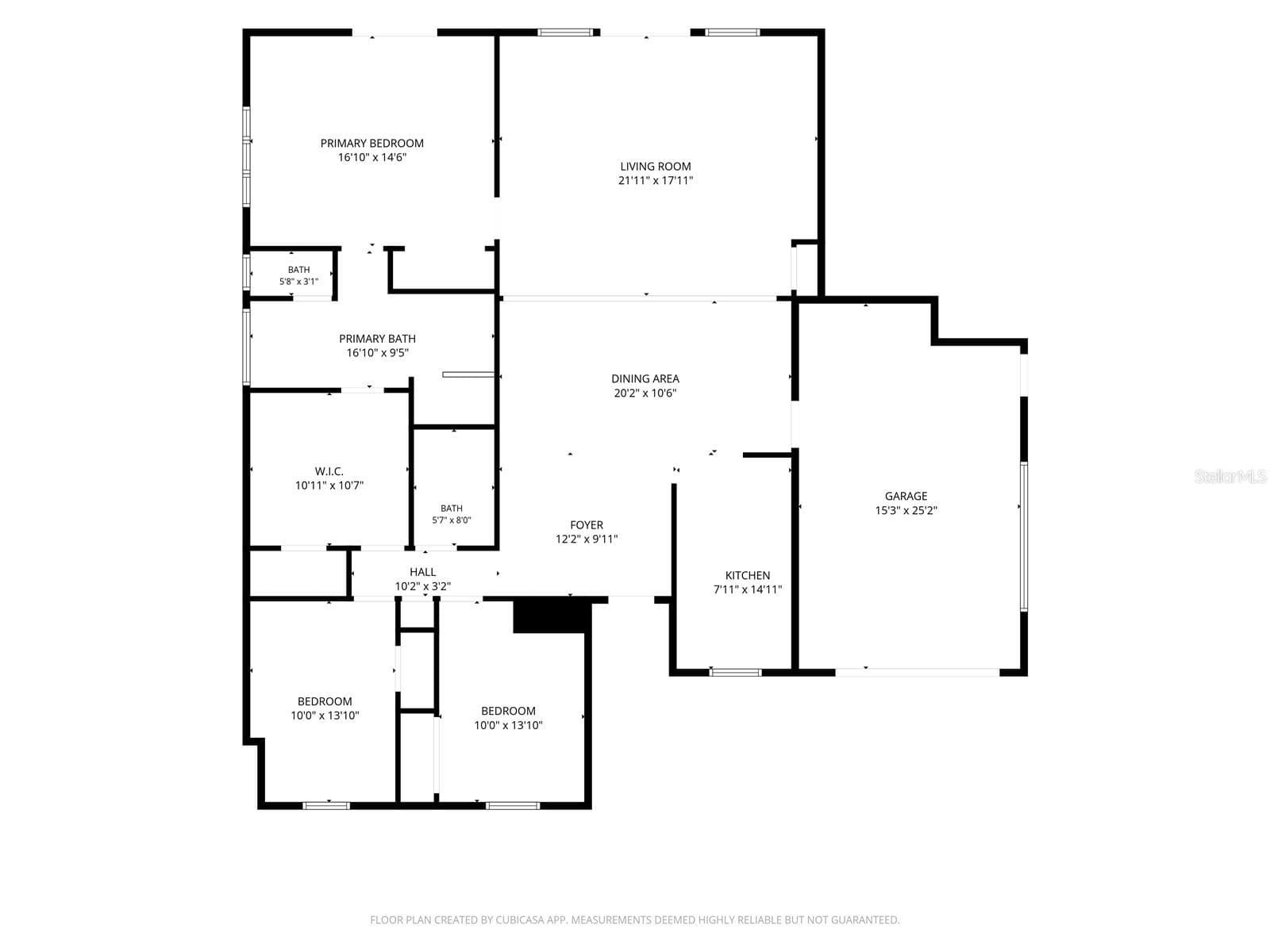 FLOOR PLAN W/APPROX MEASUREMENTS - 1555 ROWE LN, DELAND