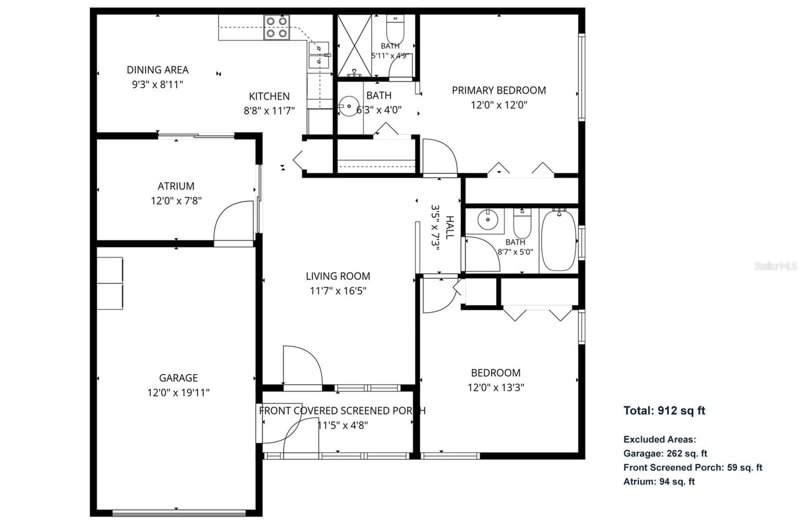 Floorplan - 2833 ORANGE TREE CIR N #A, PALM HARBOR
