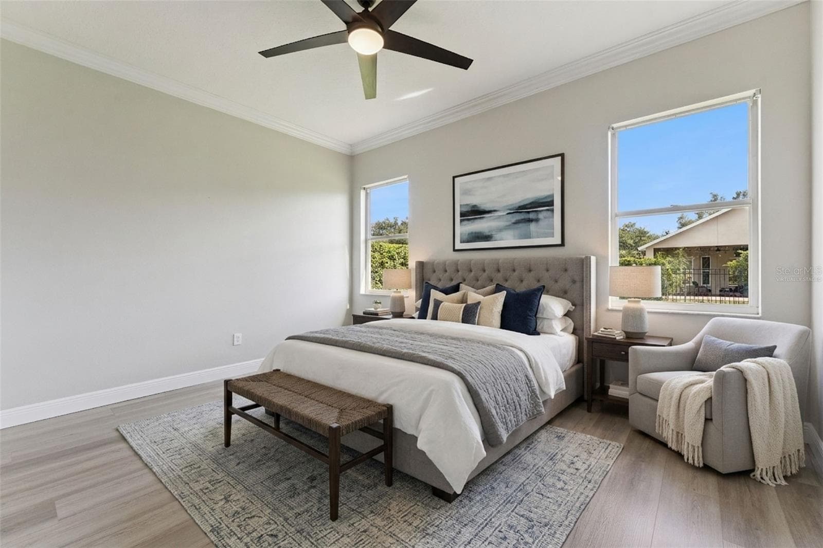 Virtually Staged Primary Bedroom - 1206 CHESSINGTON CIR, LAKE MARY