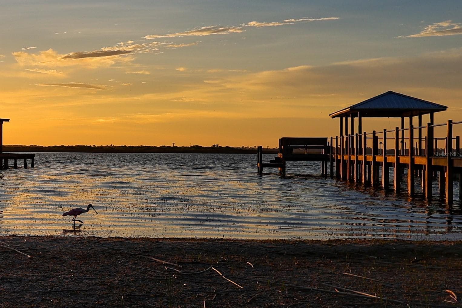 Sunset at the dock - 3640 CRUMP RD, WINTER HAVEN
