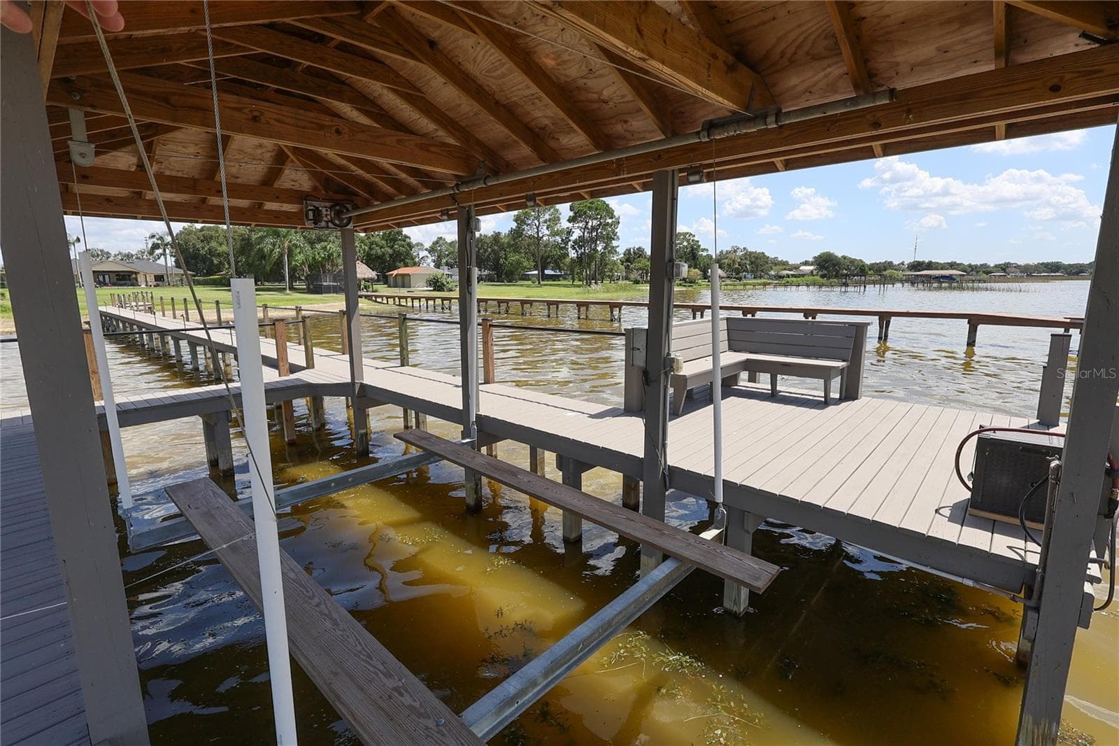 Dock with boat lift - 3640 CRUMP RD, WINTER HAVEN