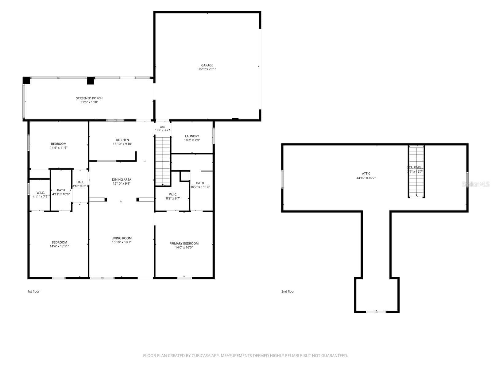 Floor plans both levels. - 1905 PINE ST, VALRICO