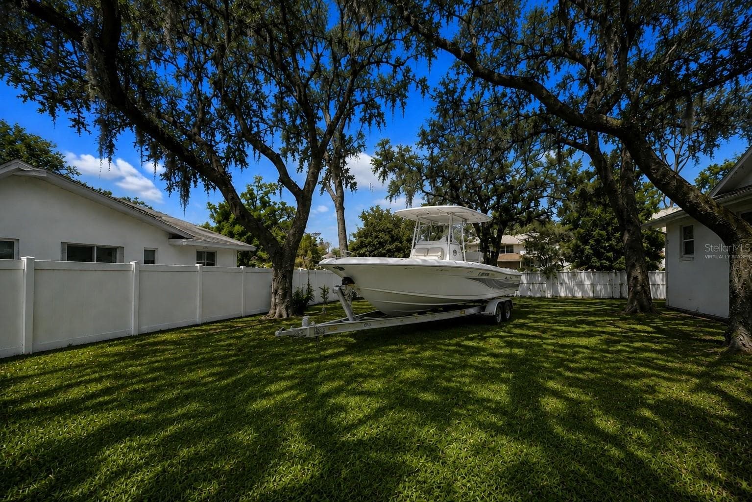 virtually staged boat - 1350 FAIRWAY DR, DUNEDIN