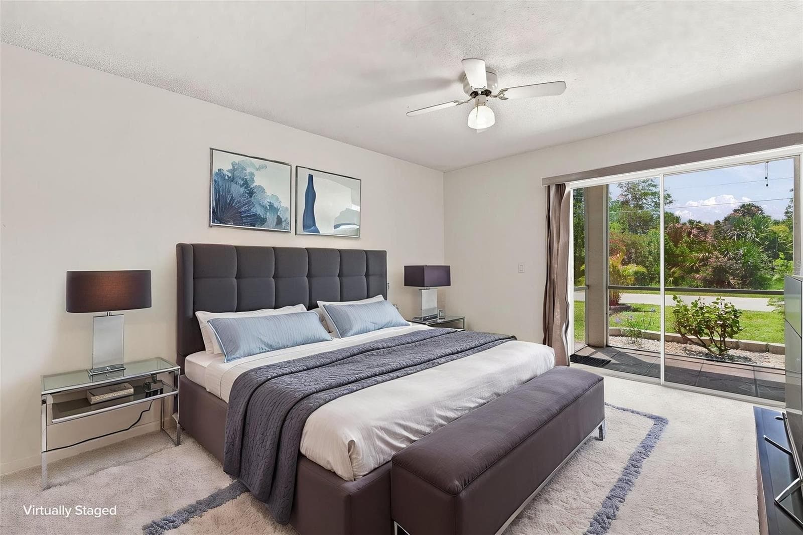 Virtually Staged  Second Bedroom With Patio Access - 22278 VICK ST #A101, PORT CHARLOTTE