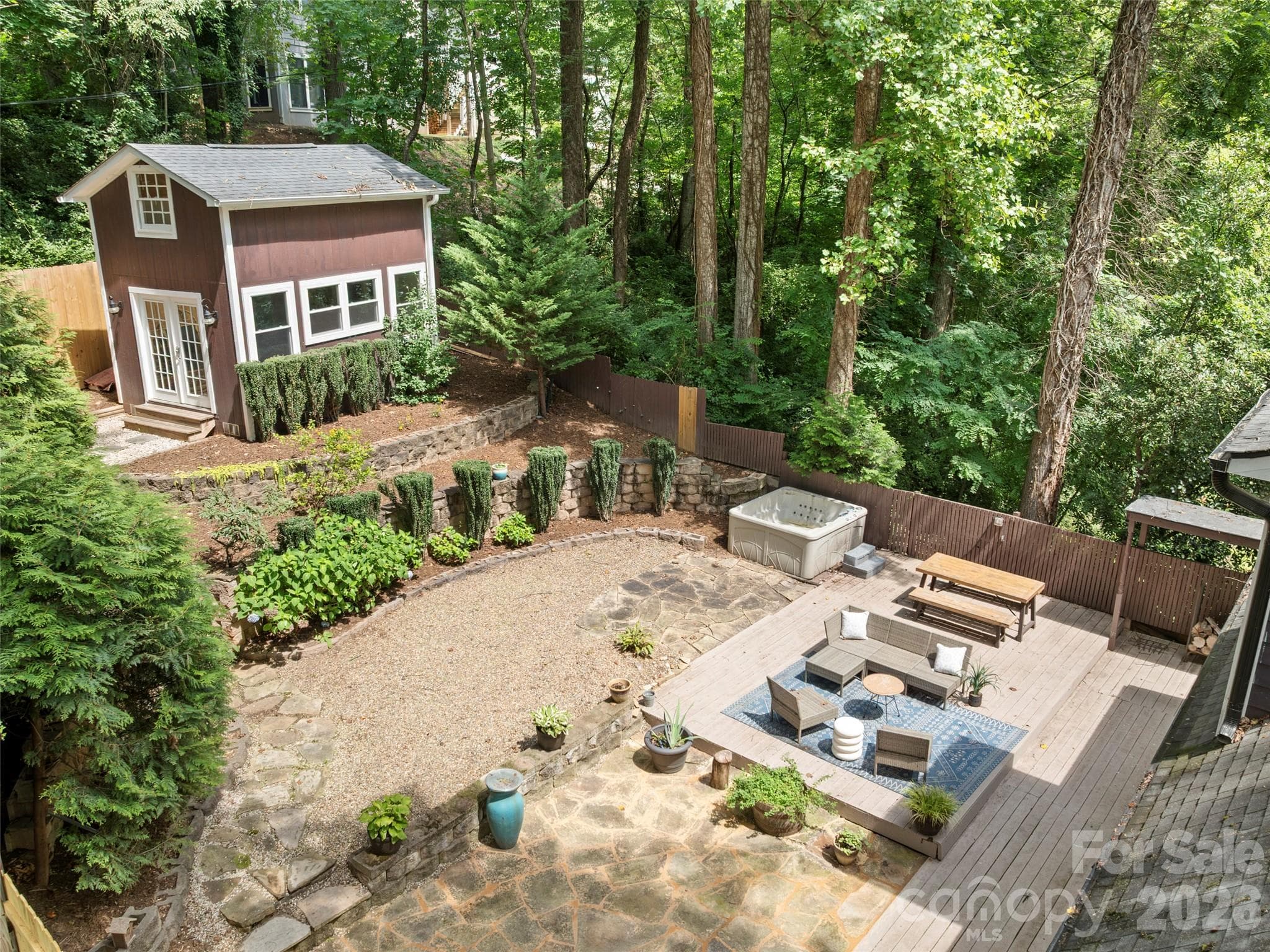 Backyard with finished shed! - 28 Marne Road, Asheville