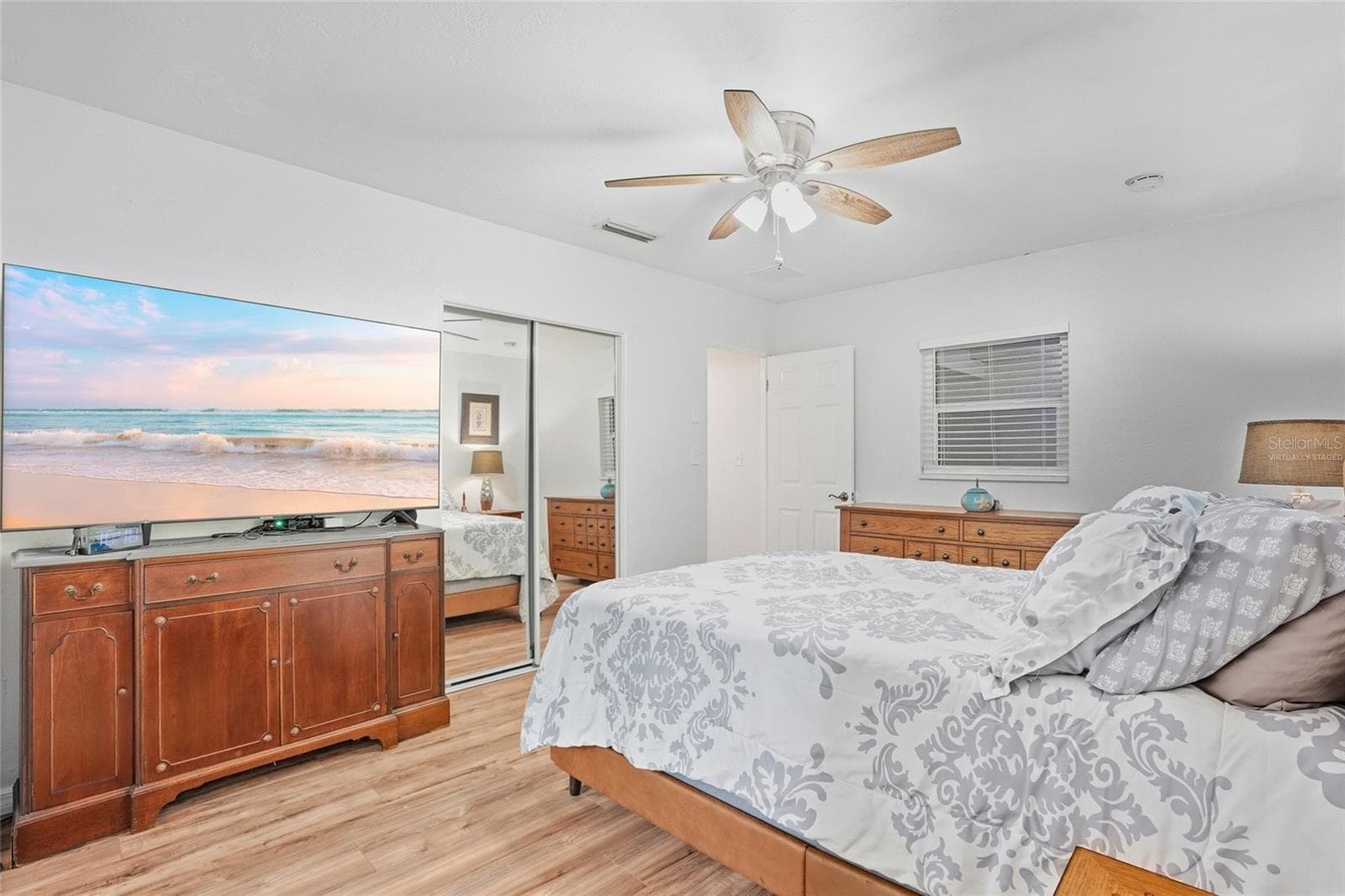 Virtually Staged Primary Bedroom - 5091 35TH TER N, ST PETERSBURG