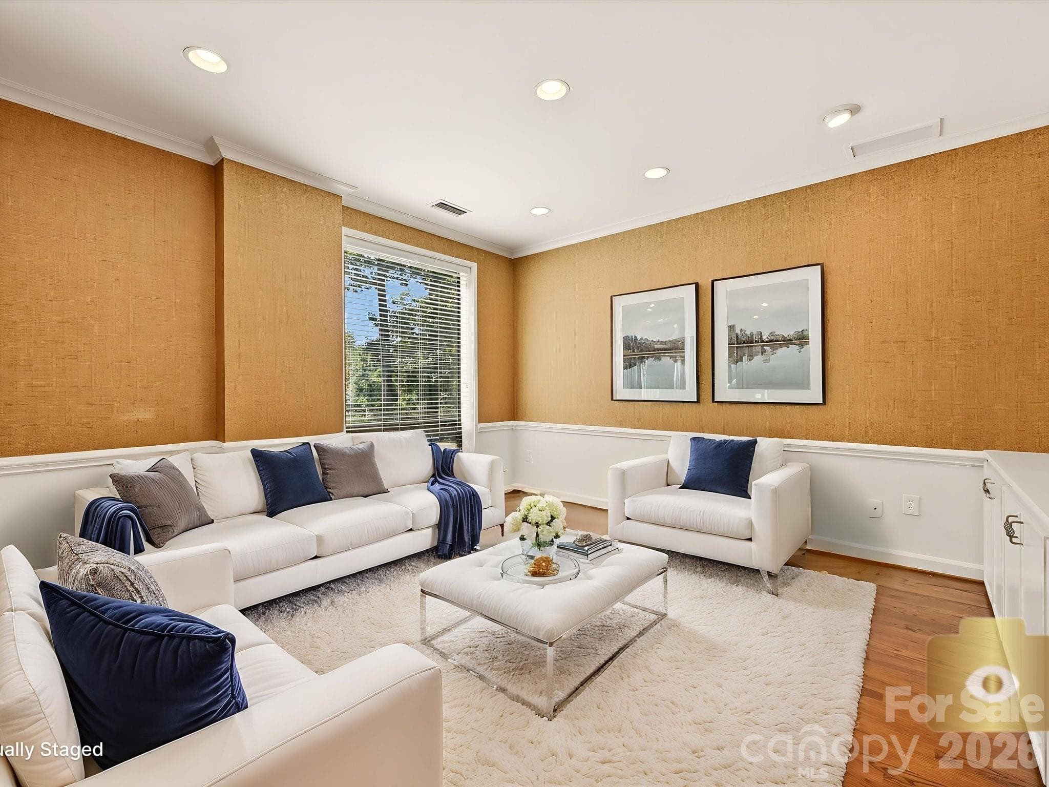 Possible furniture placement in den - 806 Cherokee Road, Charlotte