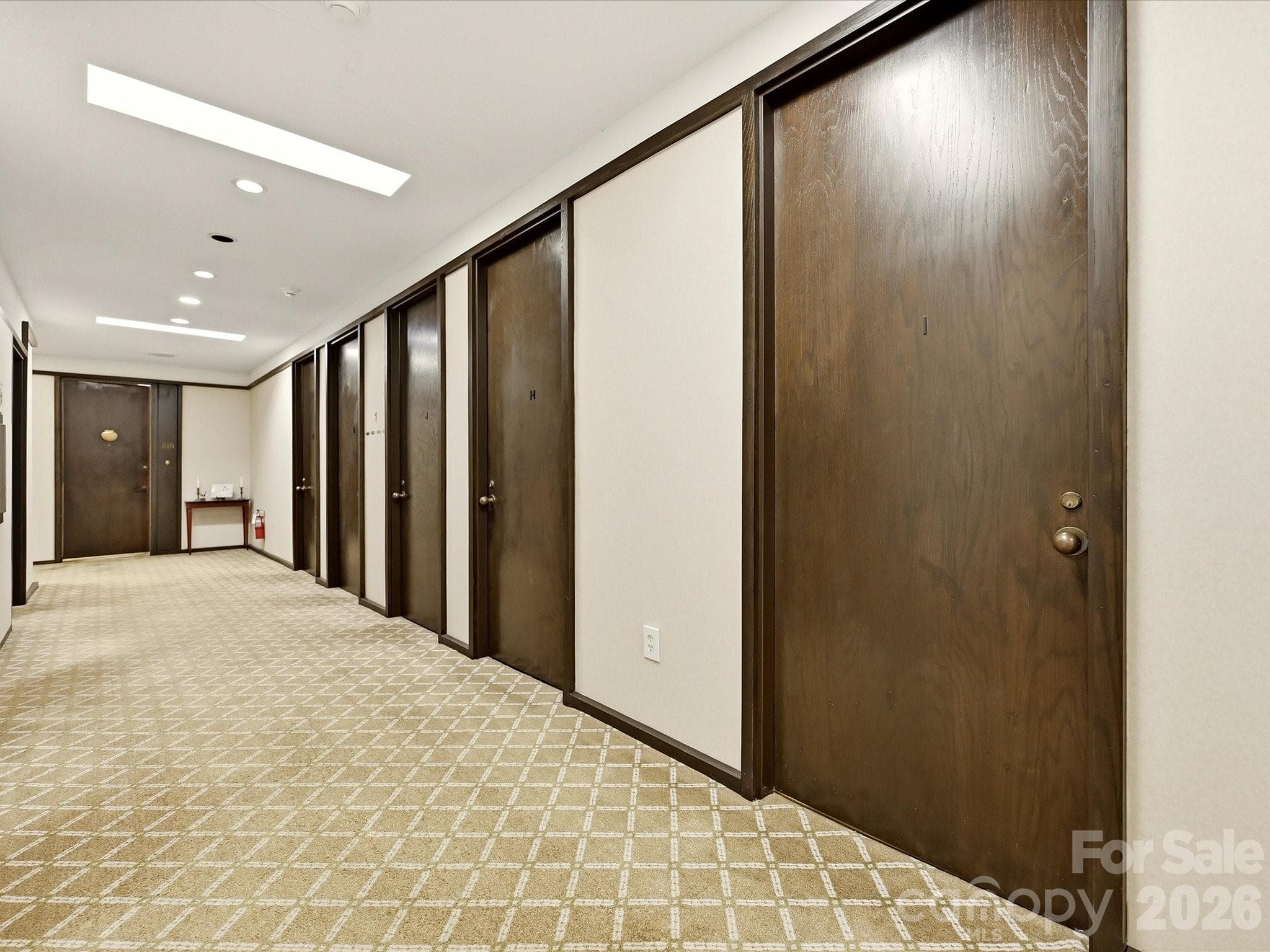 View from the hall, Door "I" is attached to unit 806 - 806 Cherokee Road, Charlotte