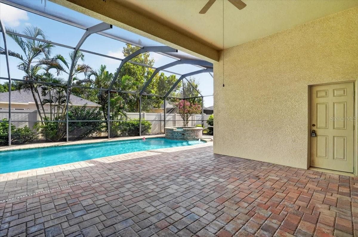 Covered back patio - 2309 SWORDFISH AVE, HOLIDAY
