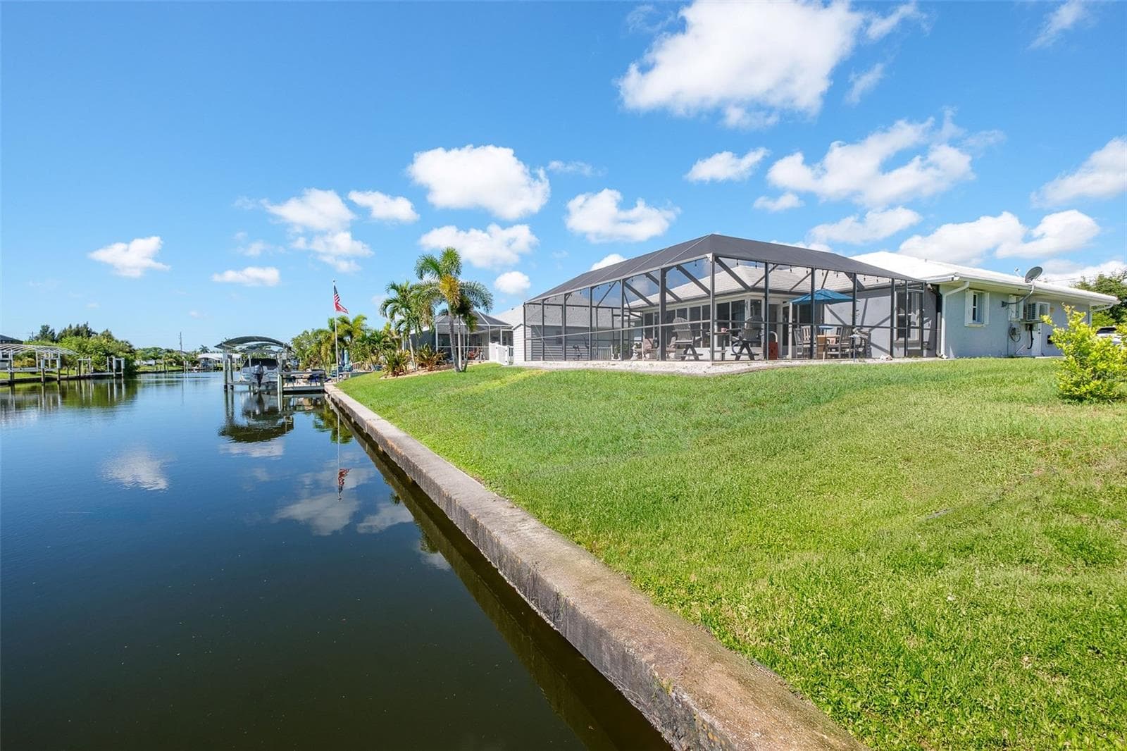 80' of concrete seawall - 9296 ARRID CIR, PORT CHARLOTTE