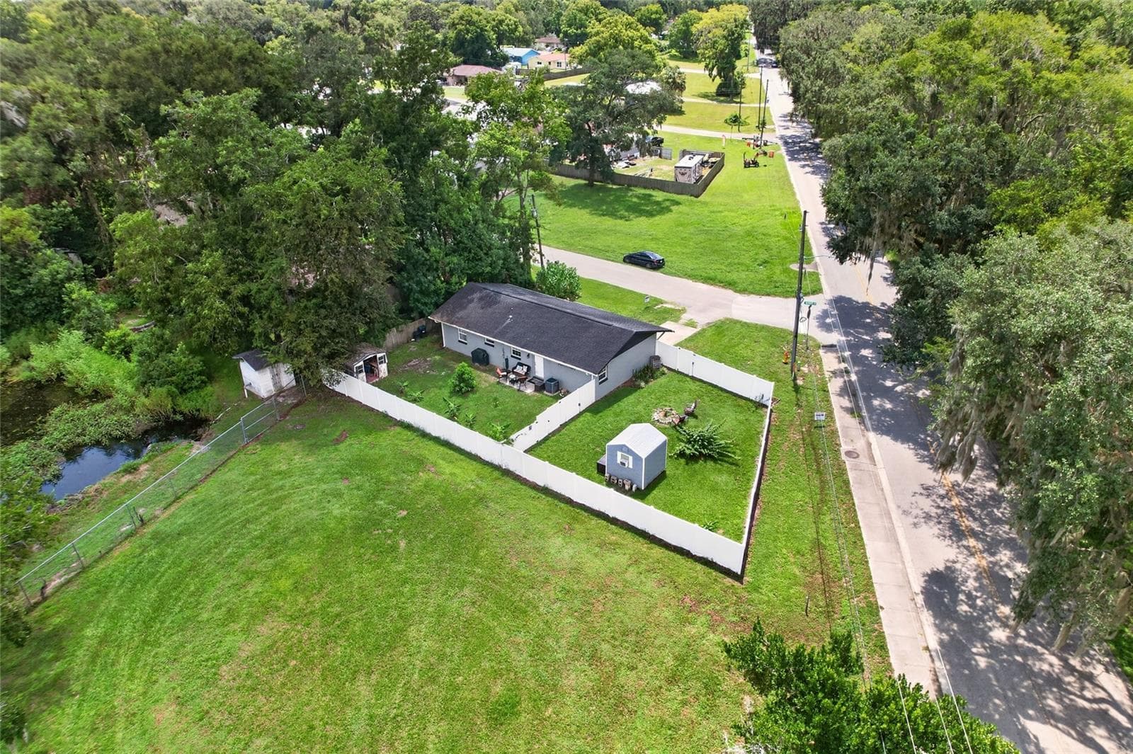 Aerial view from the back of the home - 5203 SE 114TH ST, BELLEVIEW