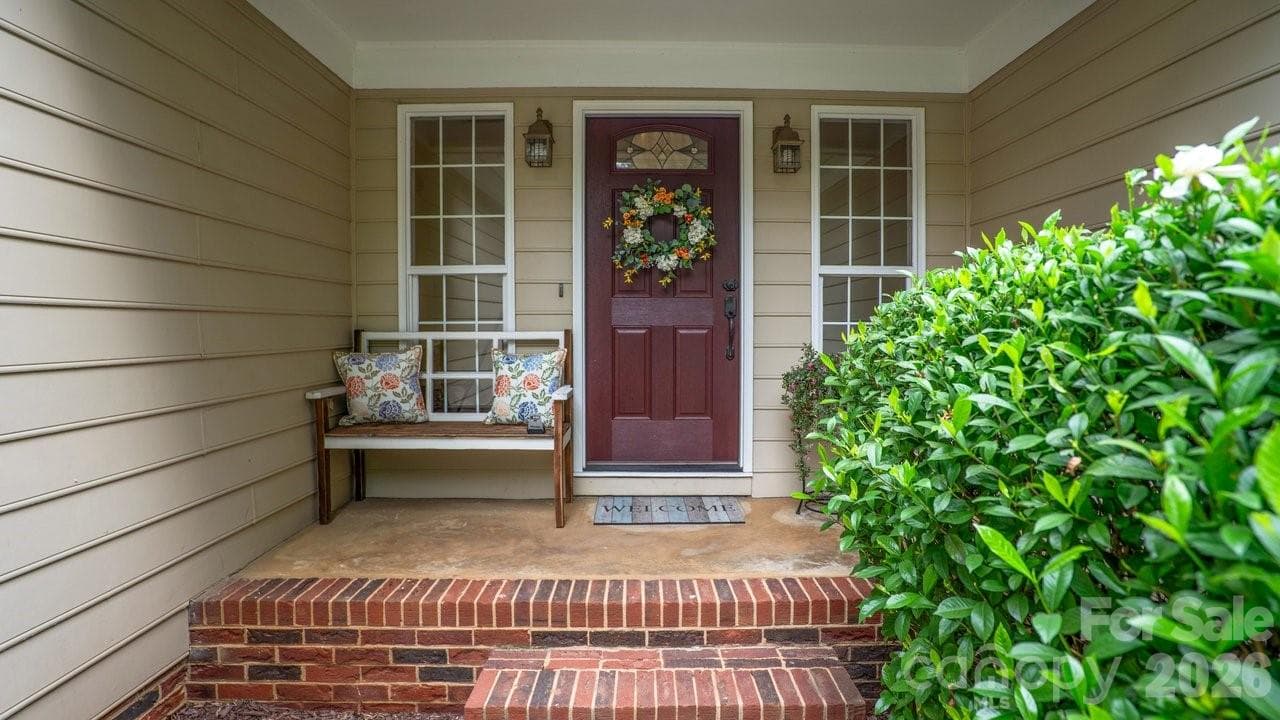 Covered front porch - 235 Withershinn Drive, Charlotte