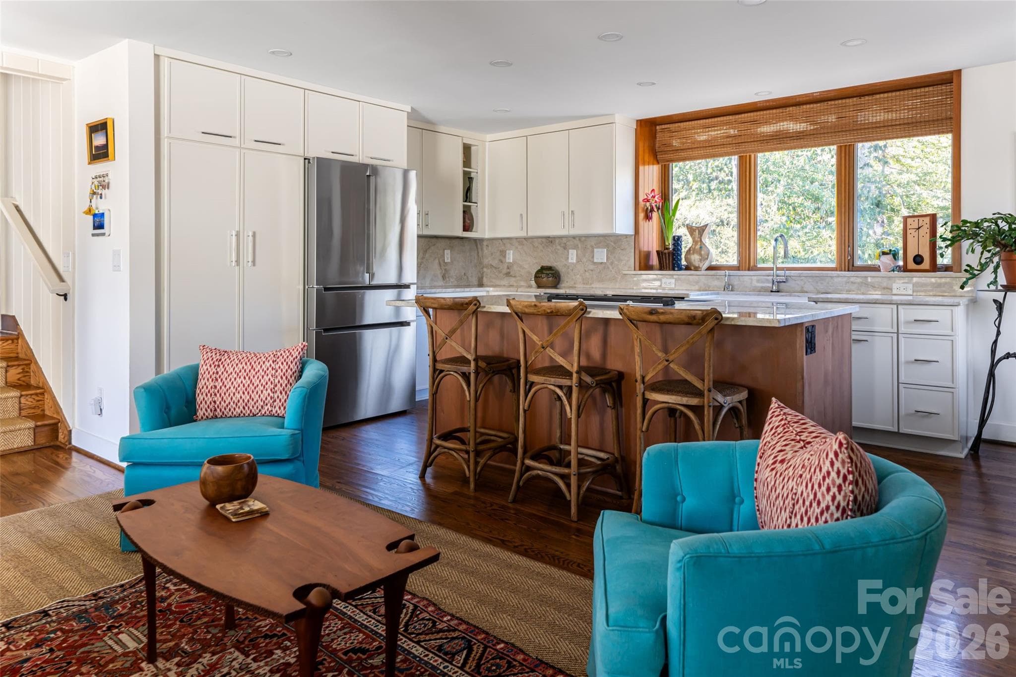 Great room attached to kitchen - 28 Forest Road, Asheville