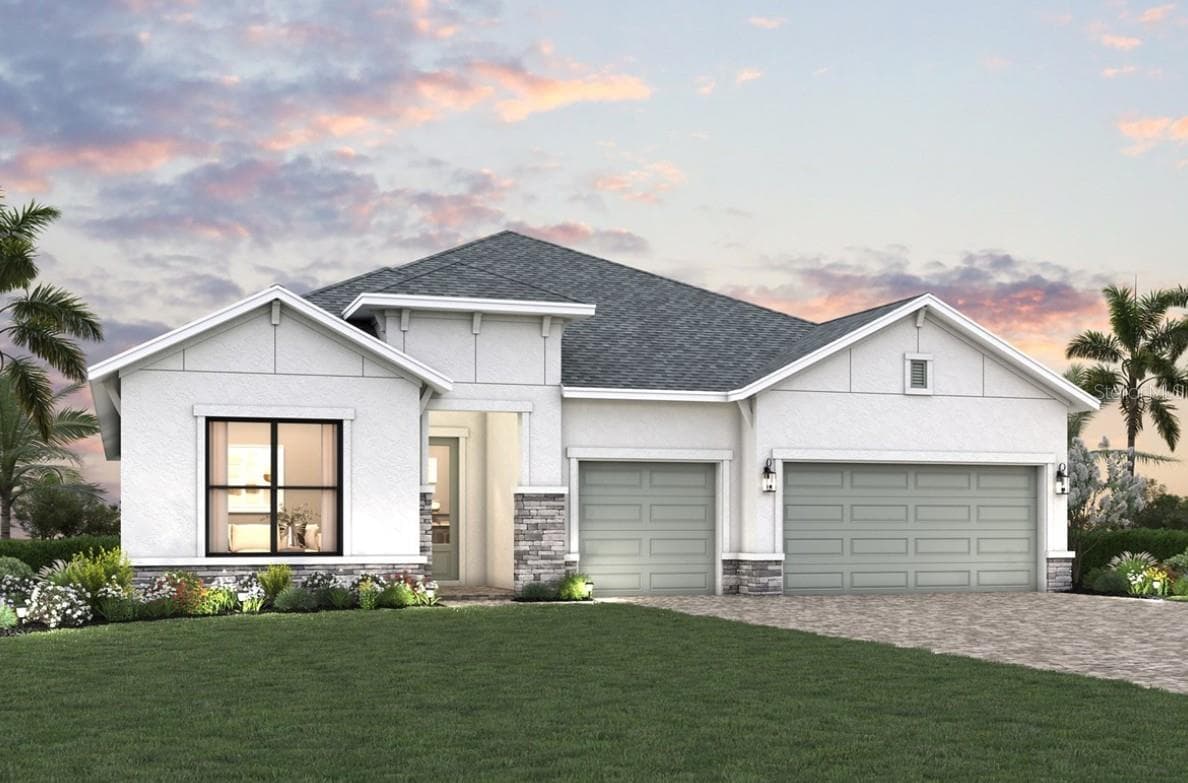 Front Exterior Rendering **Paint Colors May Vary - 6811 HERON MEADOW DR, SARASOTA