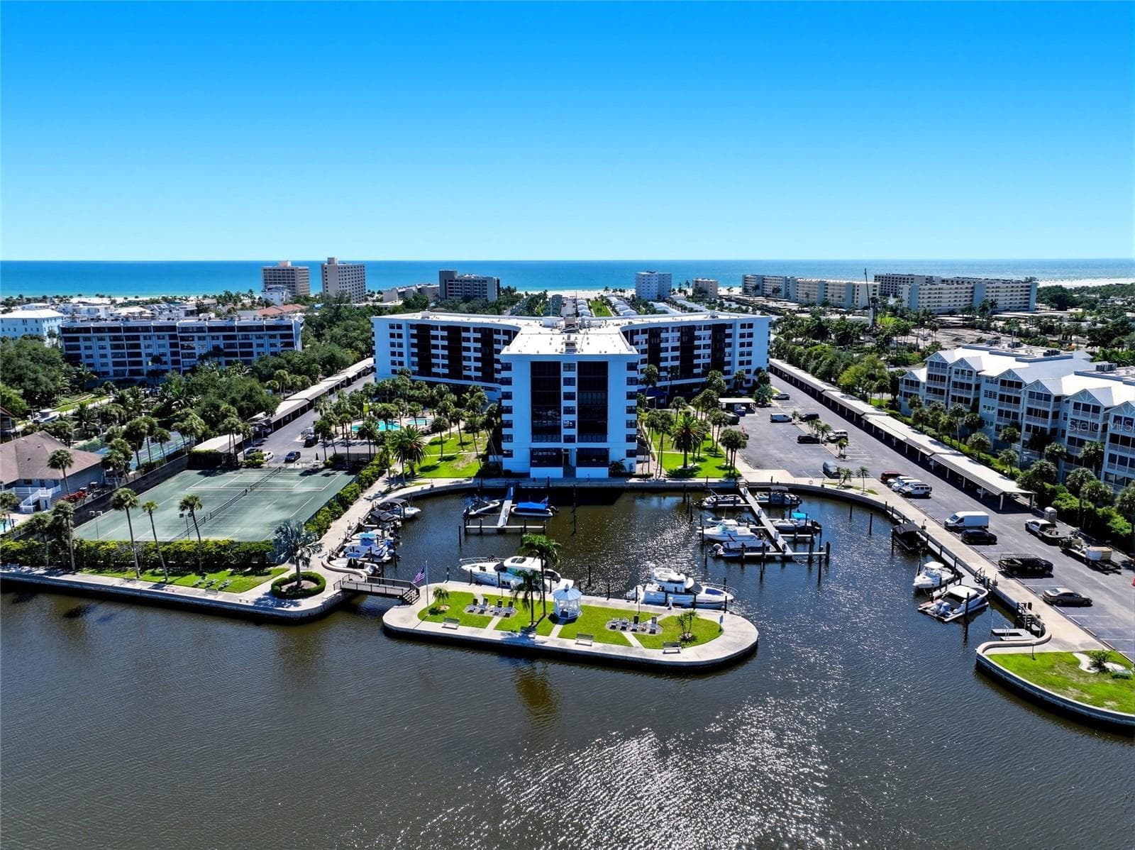 Harbour Towers Aerial View - 5855 MIDNIGHT PASS RD #222, SARASOTA