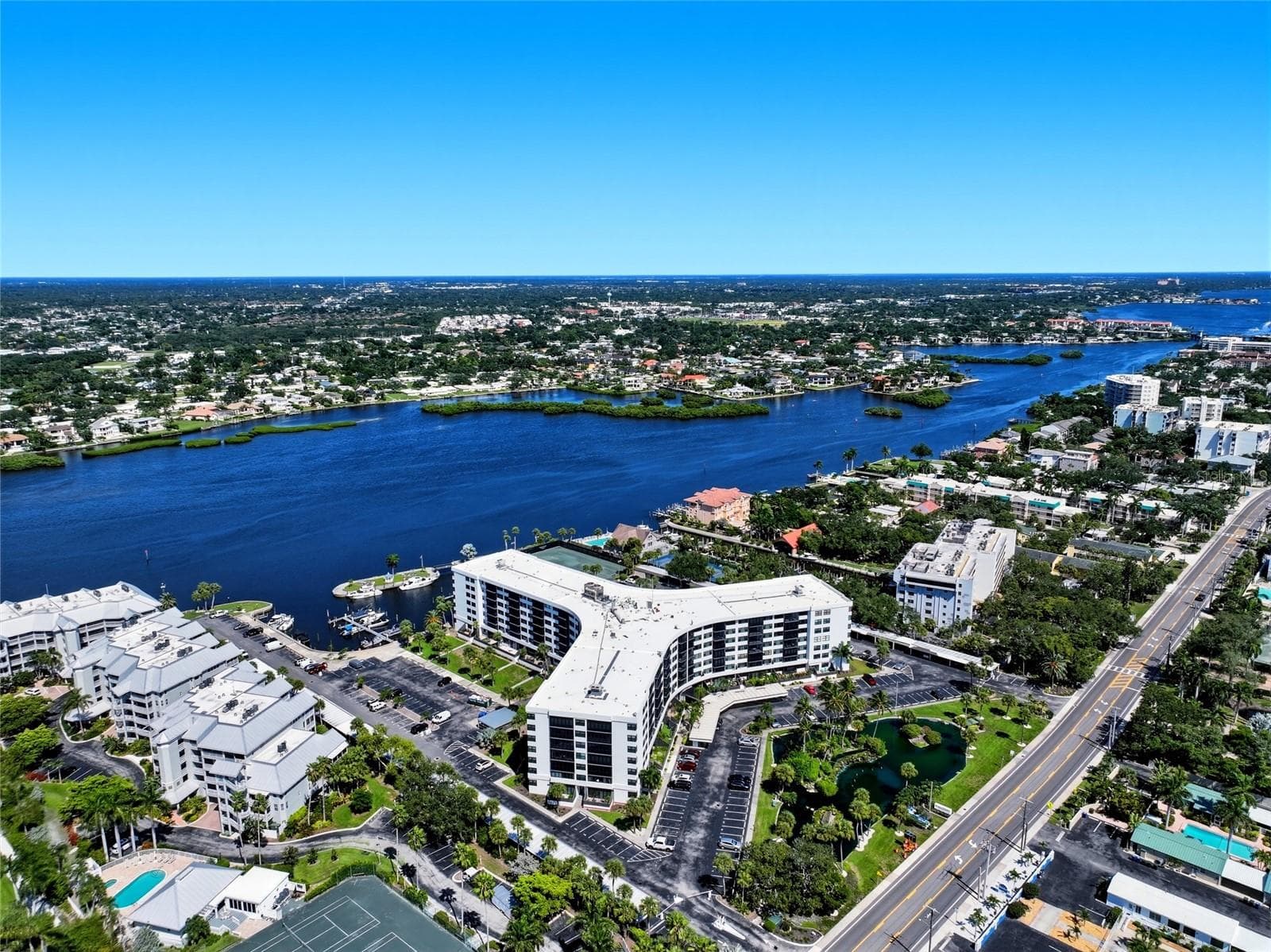 Harbour Towers Aerial View - 5855 MIDNIGHT PASS RD #222, SARASOTA