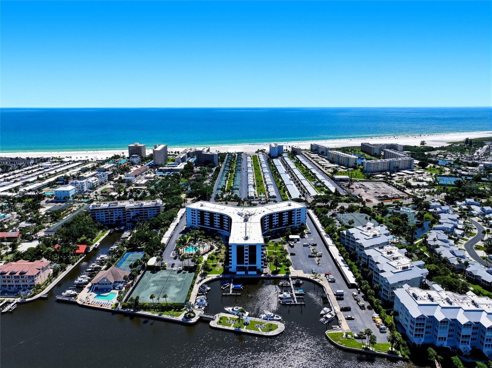 Harbour Towers Aerial View - 5855 MIDNIGHT PASS RD #222, SARASOTA