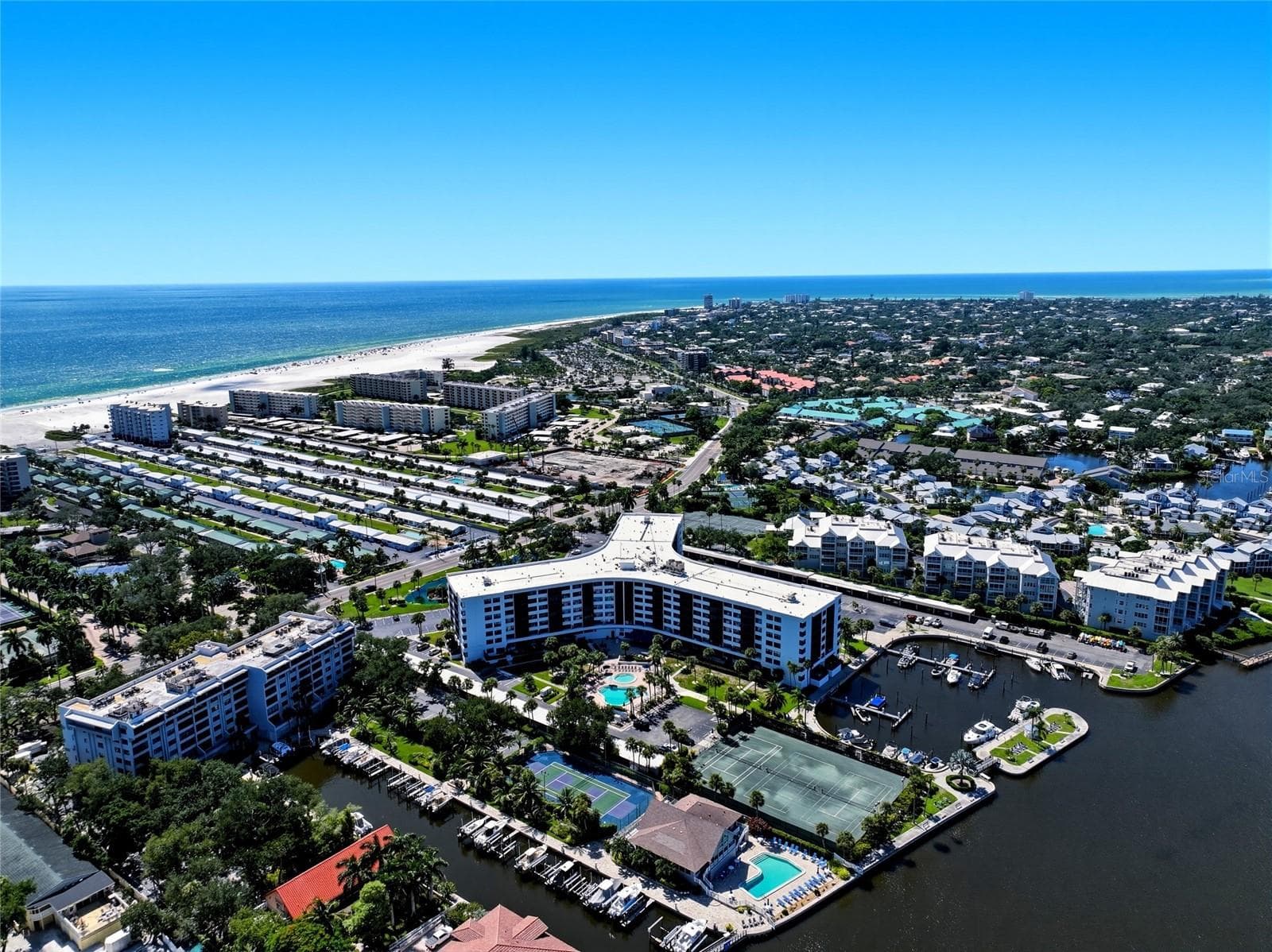 Harbour Towers Aerial View - 5855 MIDNIGHT PASS RD #222, SARASOTA