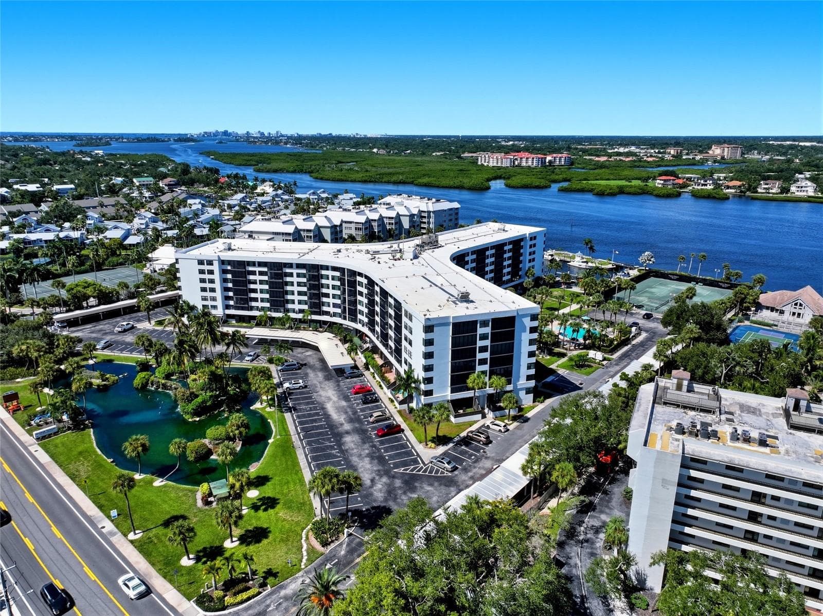 Harbour Towers Aerial View - 5855 MIDNIGHT PASS RD #222, SARASOTA