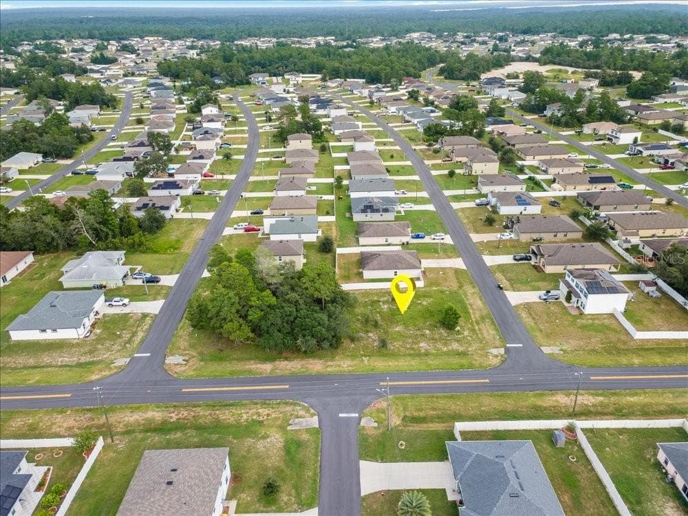 Aerial View- Vacant Corner Lot Location Marker - 284 FIG CT, POINCIANA