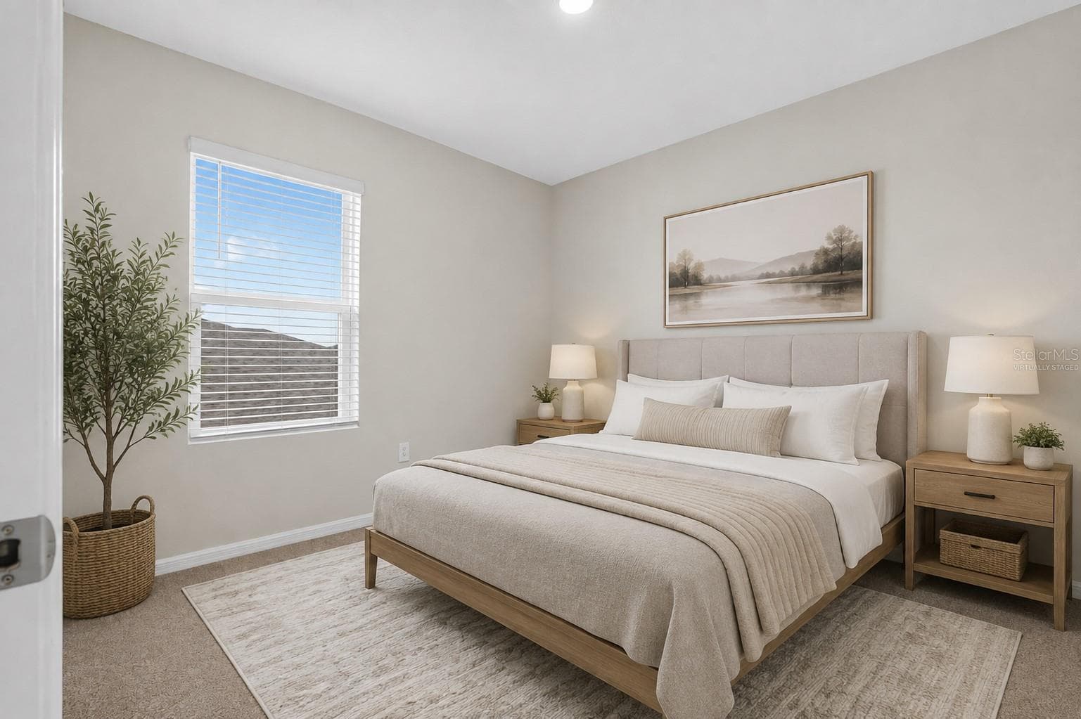 Virtually staged secondary bedroom - 1021 SILVERBELL TRL, ST CLOUD