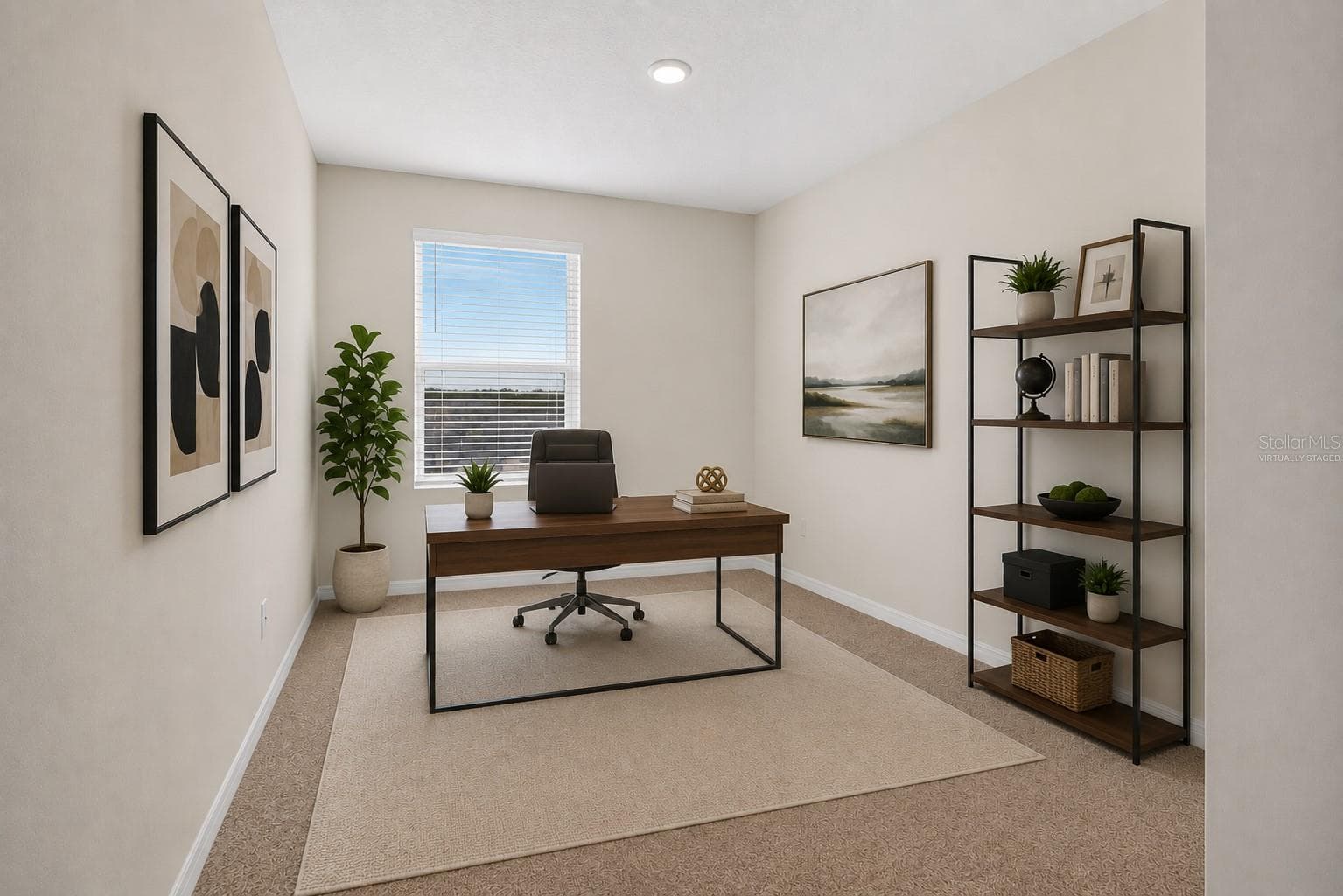 Bedroom 3 – Virtually Staged as Office - 1021 SILVERBELL TRL, ST CLOUD