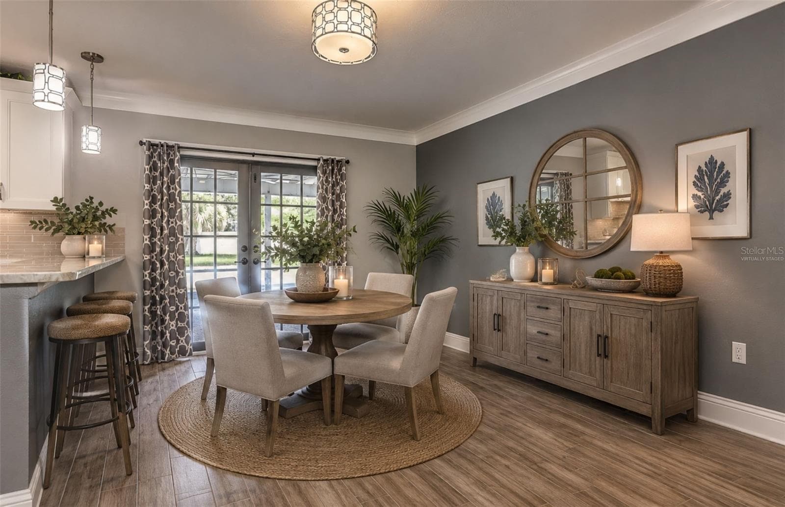 Virtually staged kitchen nook - 323 SUWANEE AVE, SARASOTA