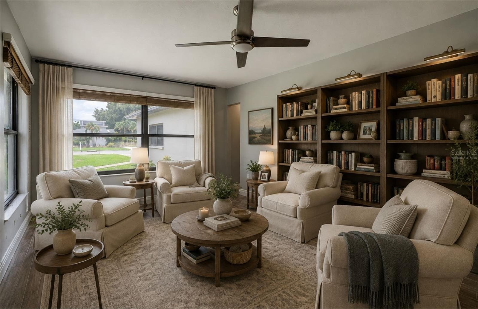 virtually staged sitting room - 323 SUWANEE AVE, SARASOTA