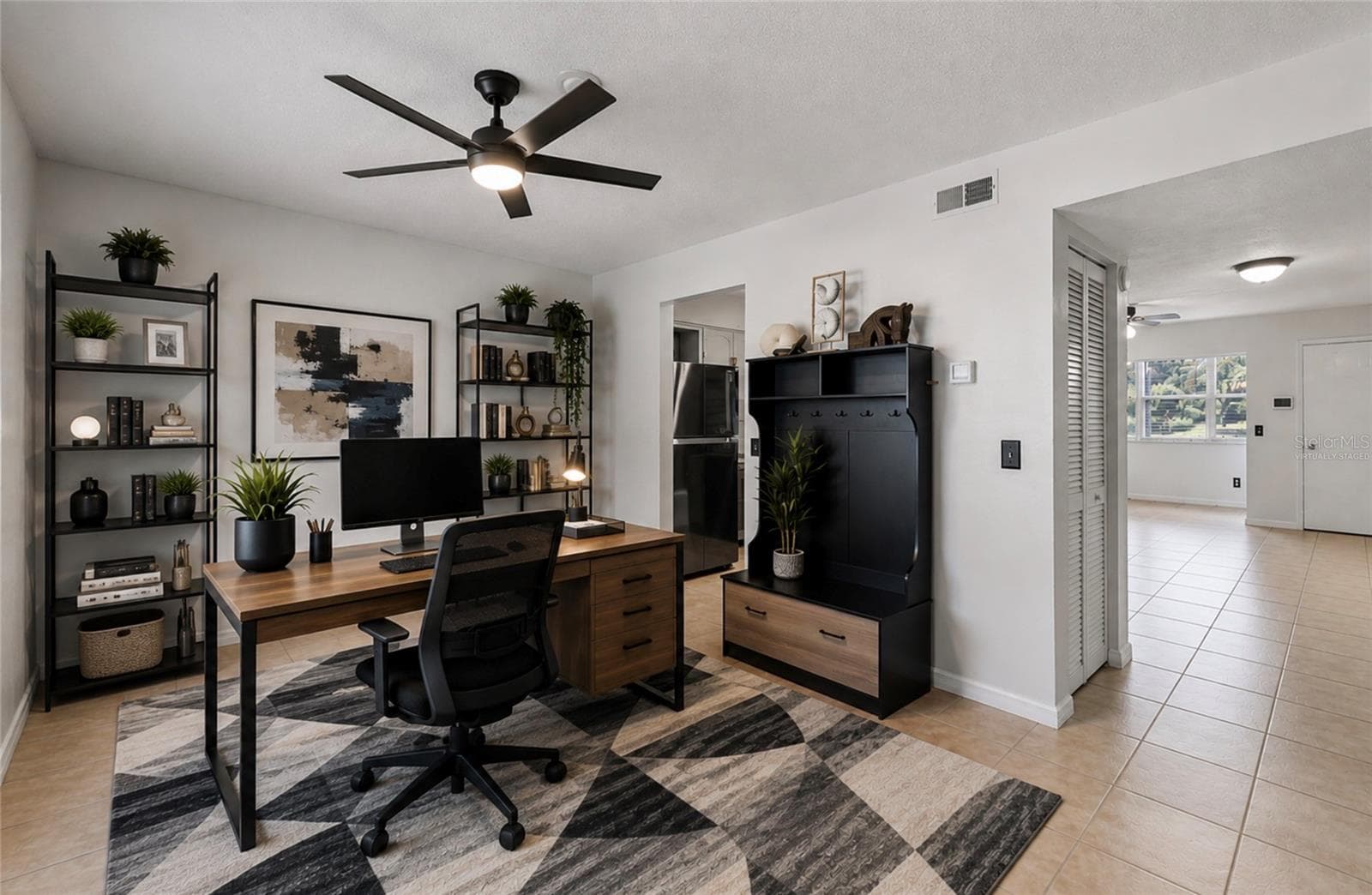 Virtually Staged.  Reimagined office in large front room. - 4038 CORTEZ DR #B, TAMPA