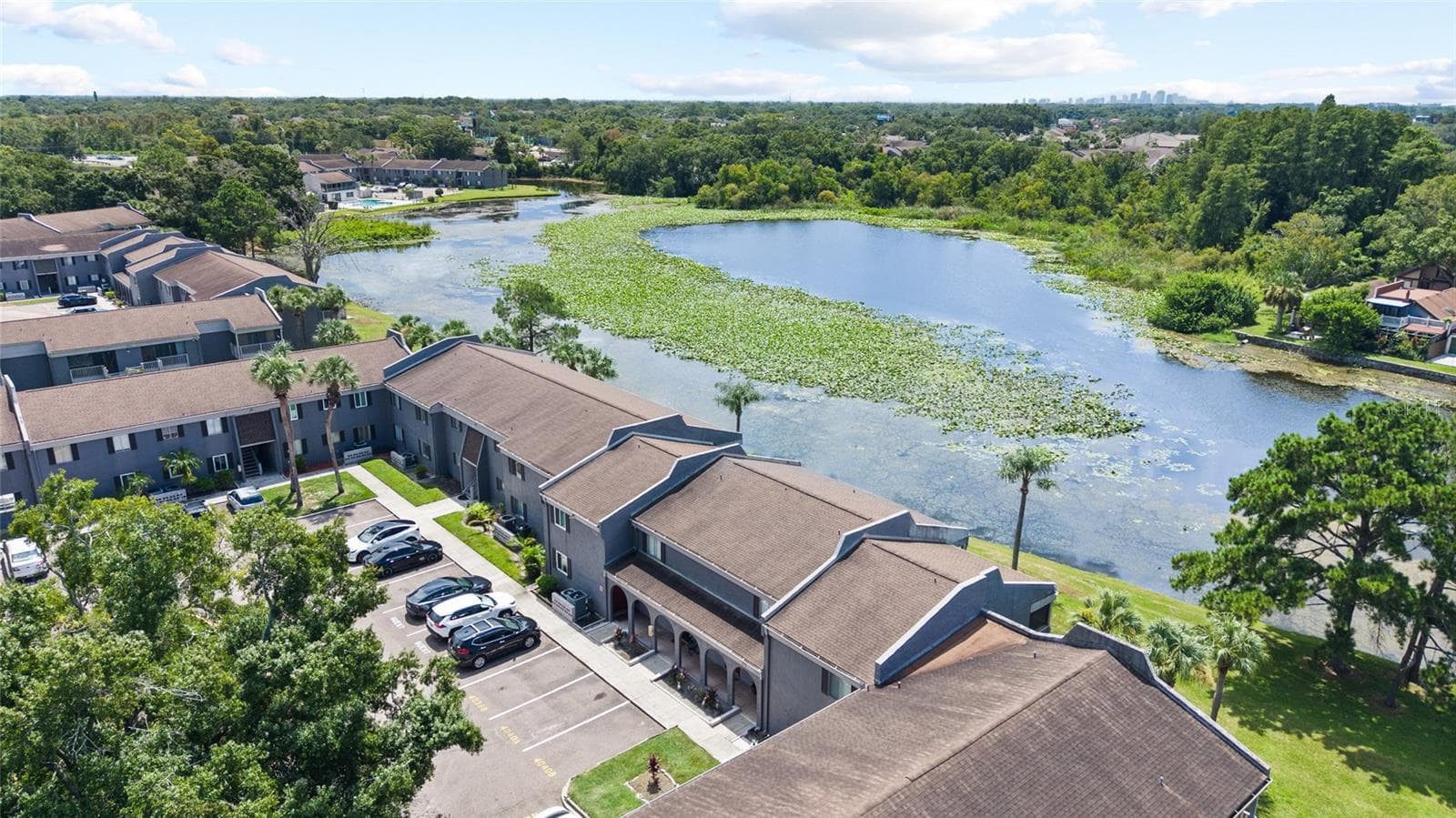 Building and pond view - 4038 CORTEZ DR #B, TAMPA
