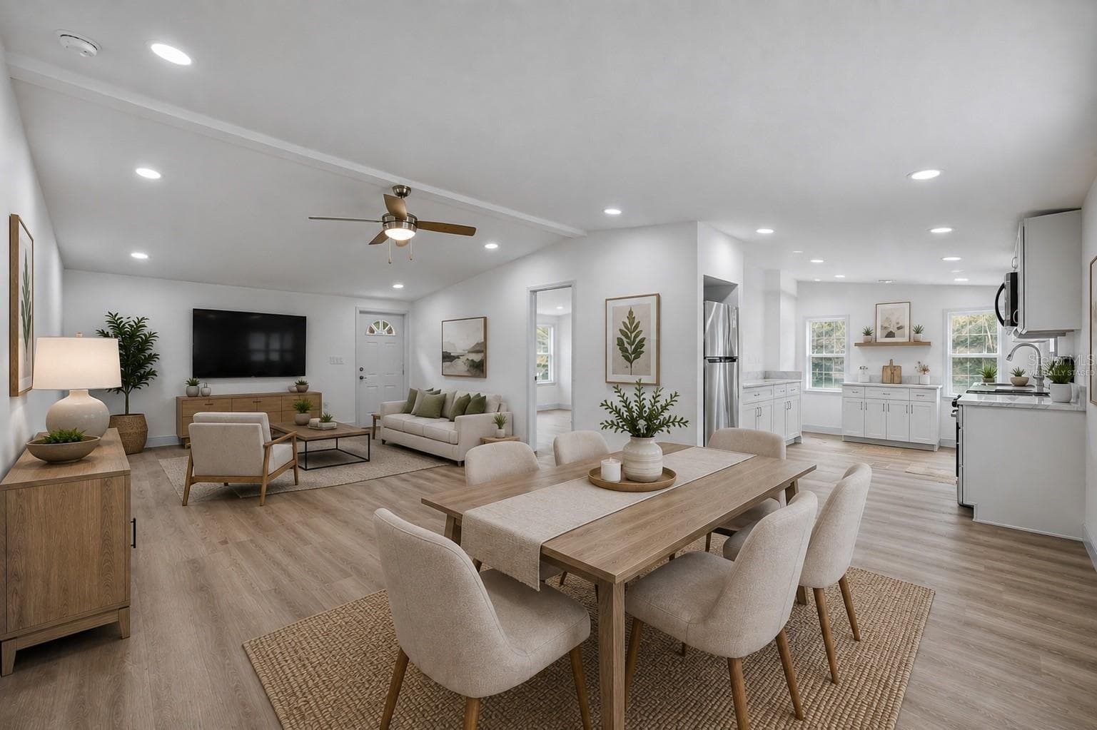 dining /living room combo Virtually staged - 7904 CADILLAC AVE, HUDSON