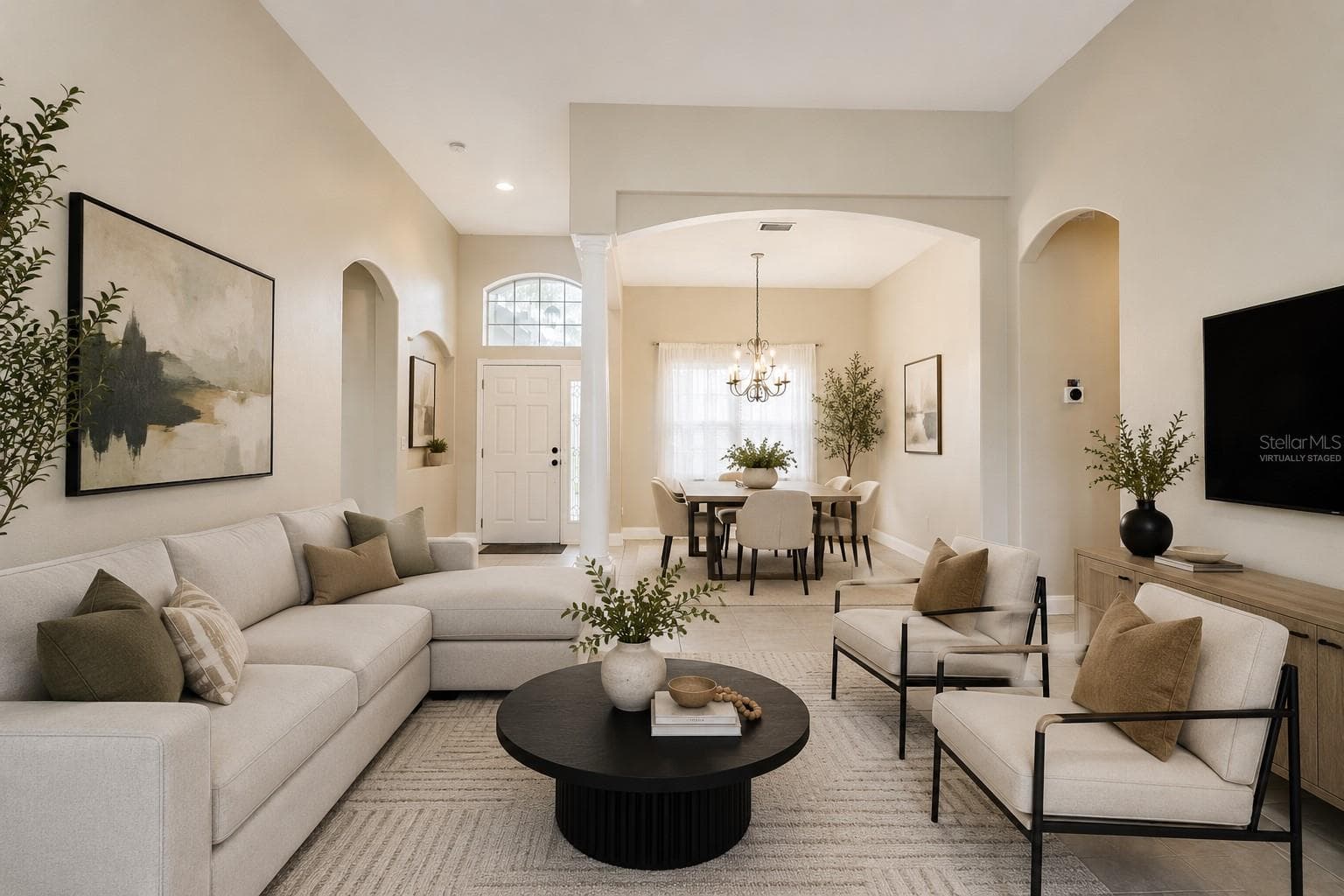 Formal Living Room (virtually Staged) - 197 BRANDY CREEK CIR SE, PALM BAY