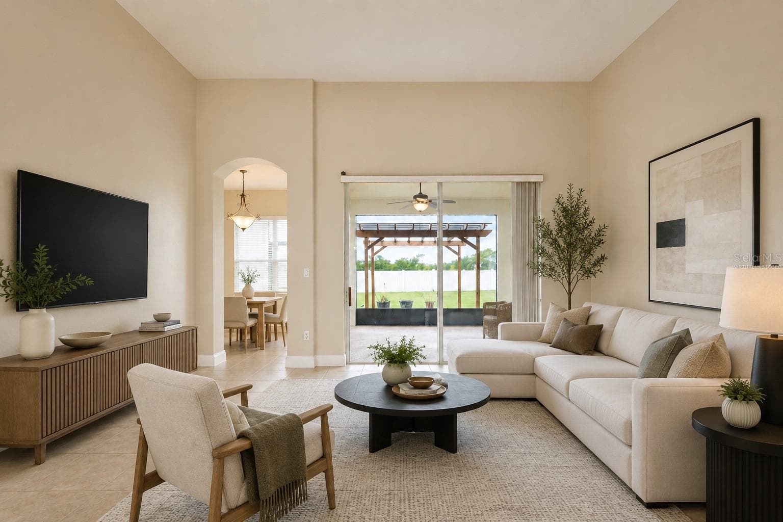 Formal Living Room (virtually staged) - 197 BRANDY CREEK CIR SE, PALM BAY