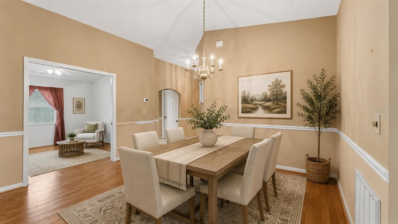 Virtually Staged dining room - 2191 SILVER RE DR, LAKELAND