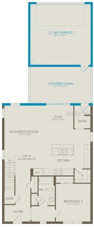 Floor Plan - Floor One - 10764 LEAFY LAUREL STREET, ORLANDO