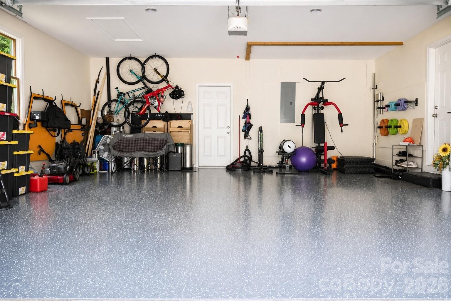 Garage - Freshly painted floor - 4 Beechwood Lakes Drive, Hendersonville