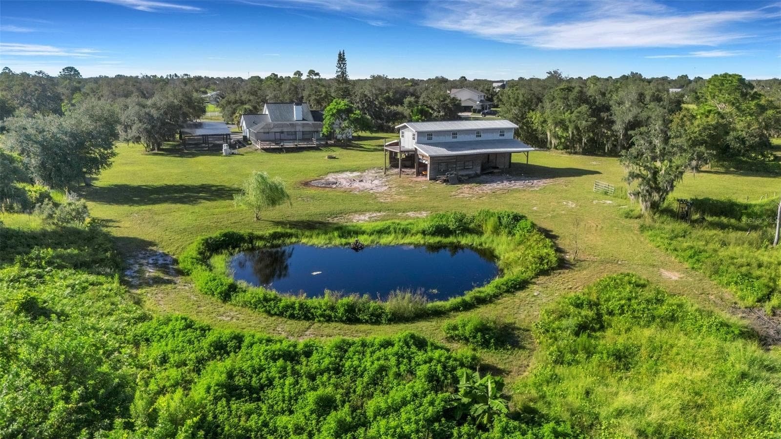 Pond, Barn and Back of House - 28706 102ND DR E, MYAKKA CITY