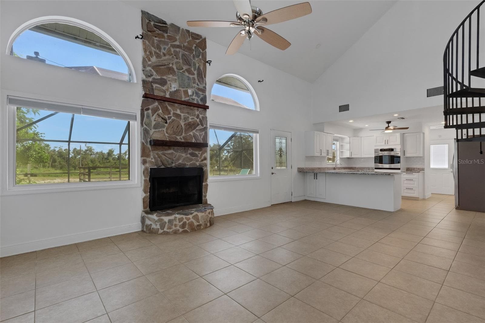 Wood Burning Fireplace and Family Room - 28706 102ND DR E, MYAKKA CITY