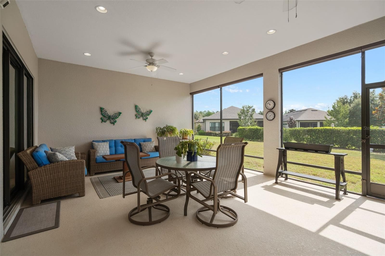 The Screened Extended Under Roof Lanai offers a Great Outdoor Experience and has Roller Shades too. - 1197 ESPERANZA RIDGE RD, CLERMONT