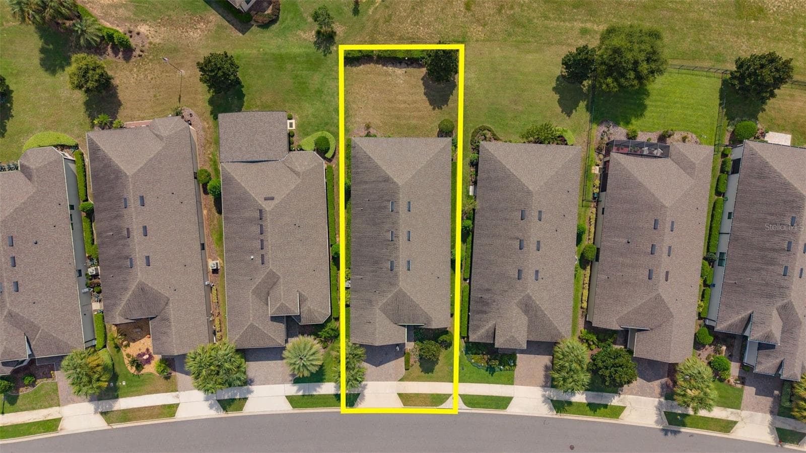 Overhead View with the approximate property lines - 1197 ESPERANZA RIDGE RD, CLERMONT
