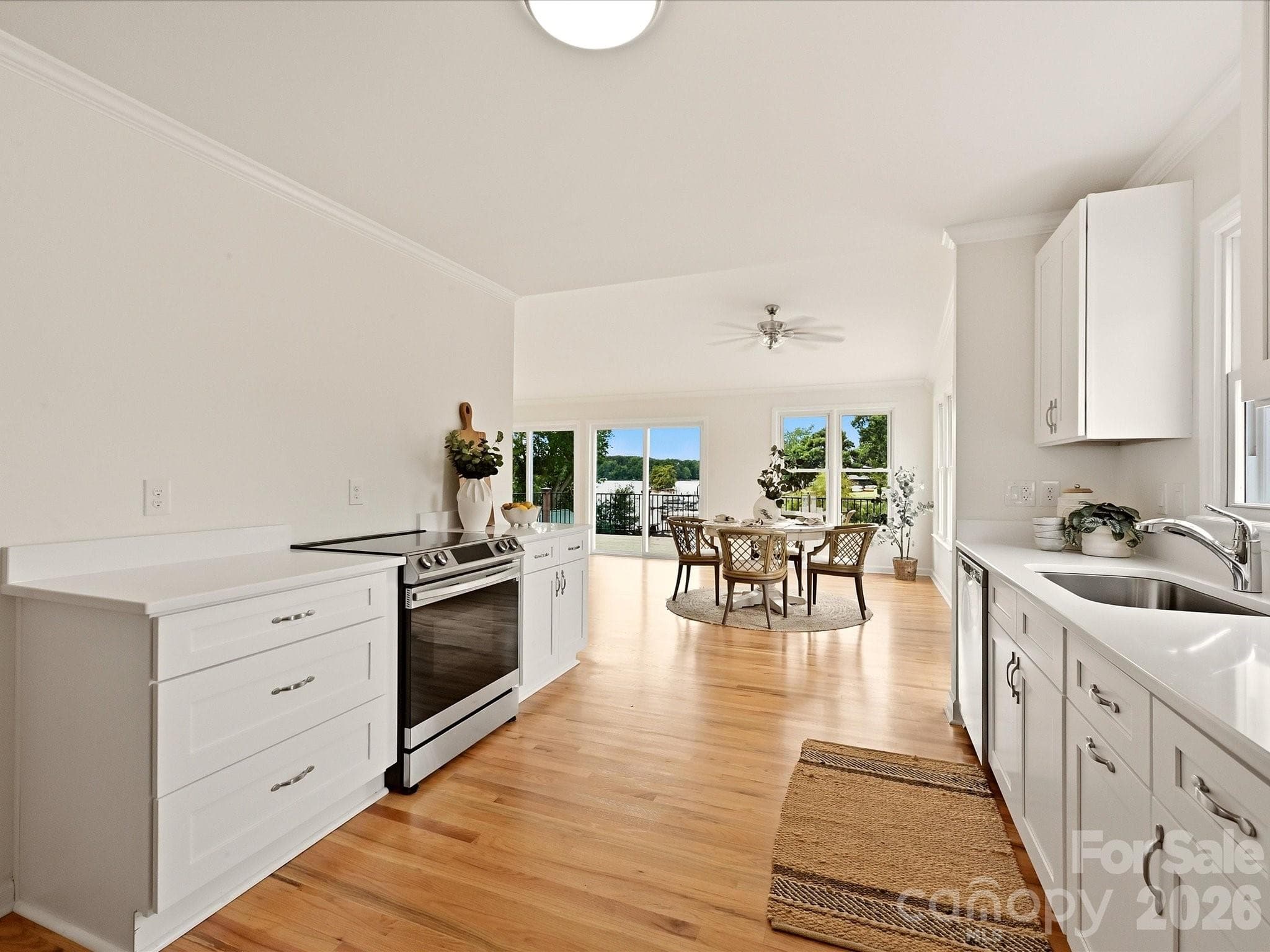 Updated kitchen ready for your vision! Keep open, add additional cabinets or wood shelves for additional character! - 20845 Lagoona Drive, Cornelius