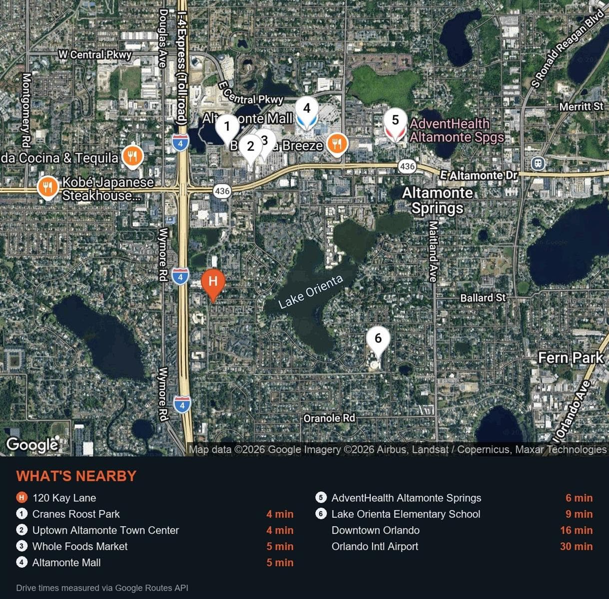 Location Map - 120 KAY LN, ALTAMONTE SPRINGS