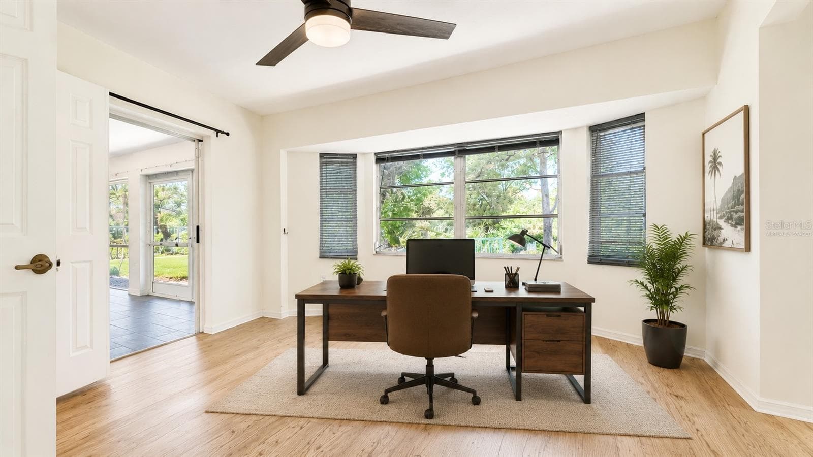 Third bedroom as an office space. (virtually staged) - 297 FLAMINGO BLVD, PORT CHARLOTTE