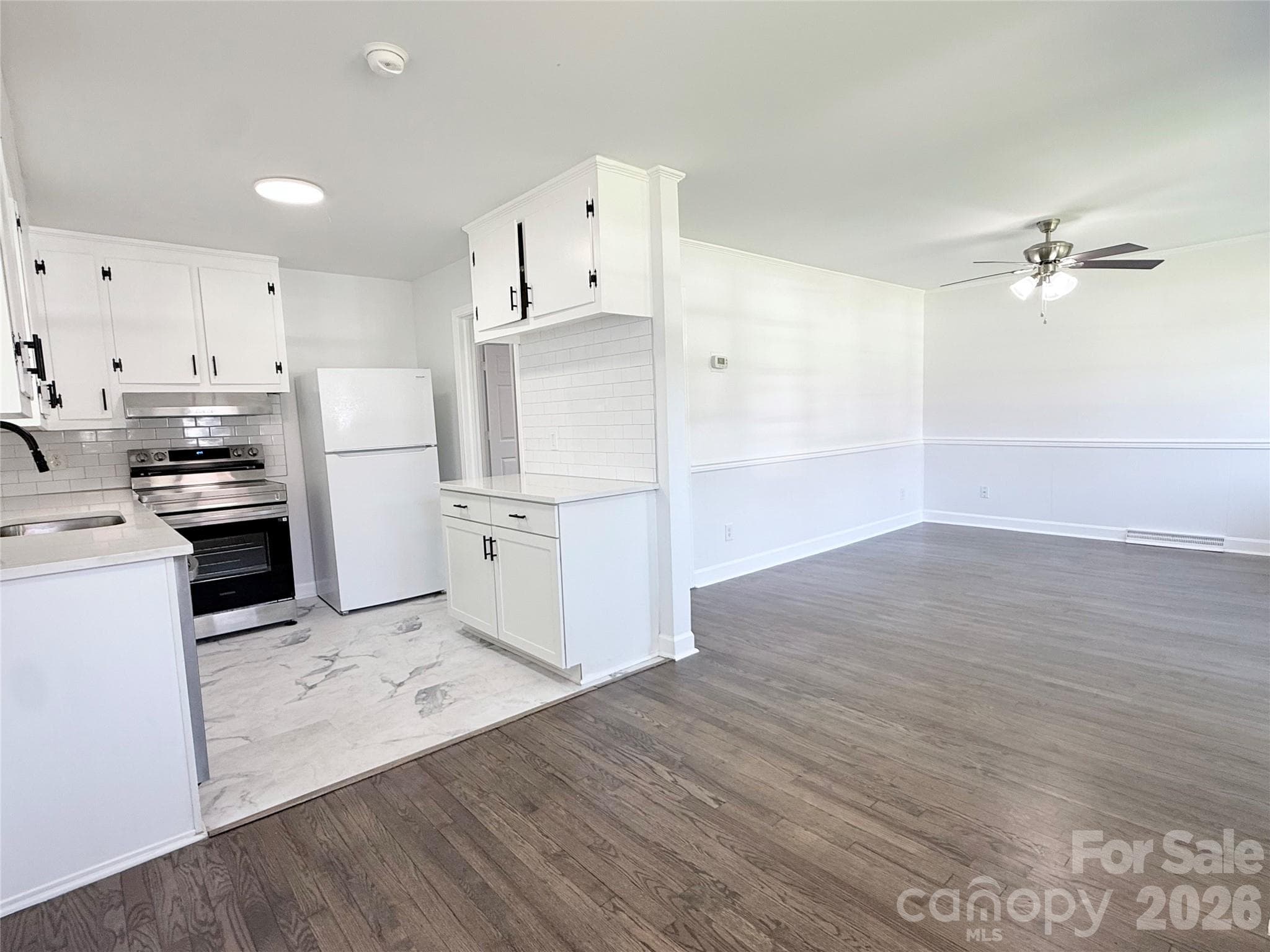 Kitchen, Dining area, and Living room - 1507 W Horah Street, Salisbury