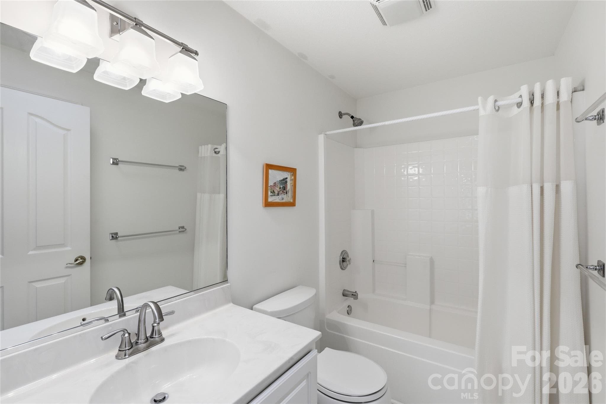 Guest full bath and walk in closet - 18 Creekside Way, Asheville