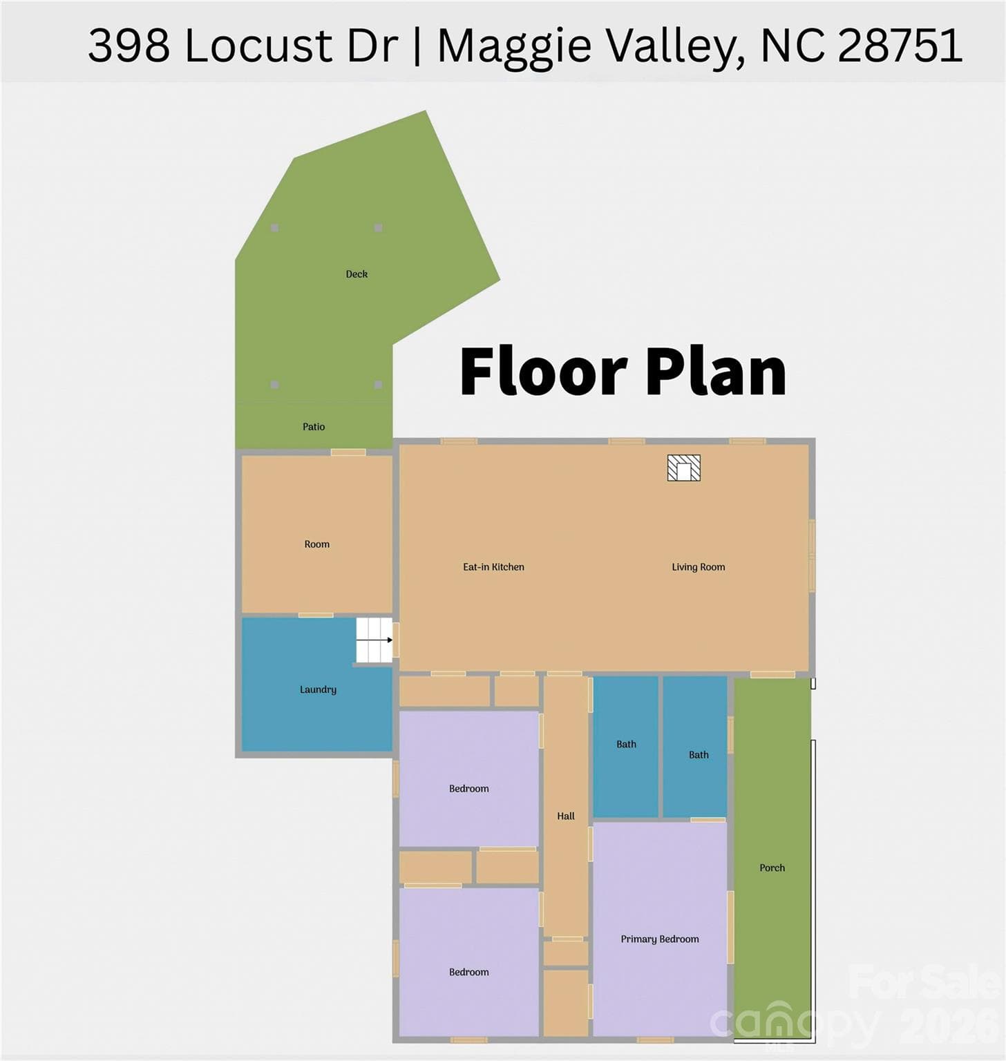 Floor Plan - 398 Locust Drive, Maggie Valley