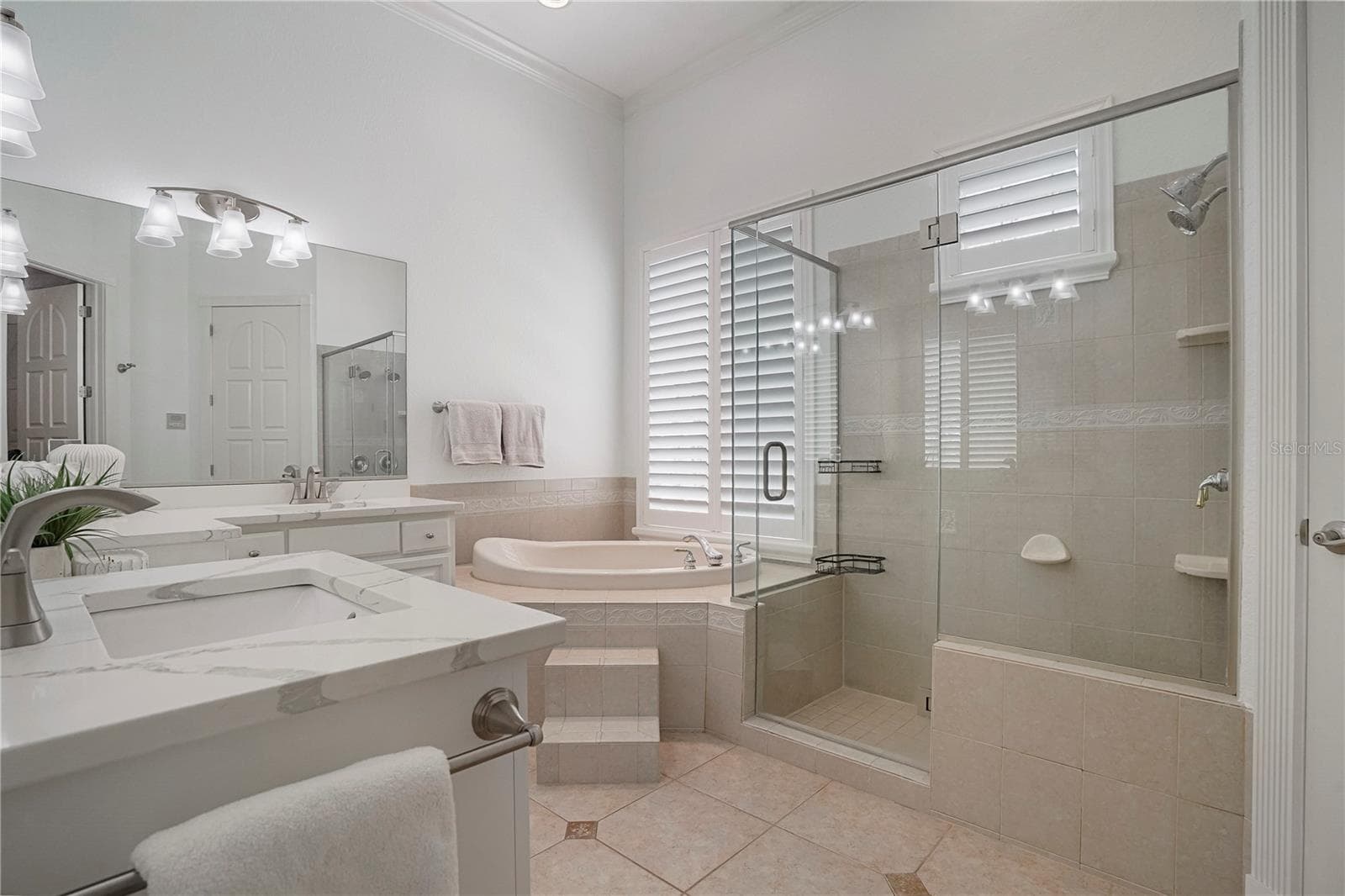 Primary Bath with large walk-in shower - 1650 ASSISI DR #16, SARASOTA